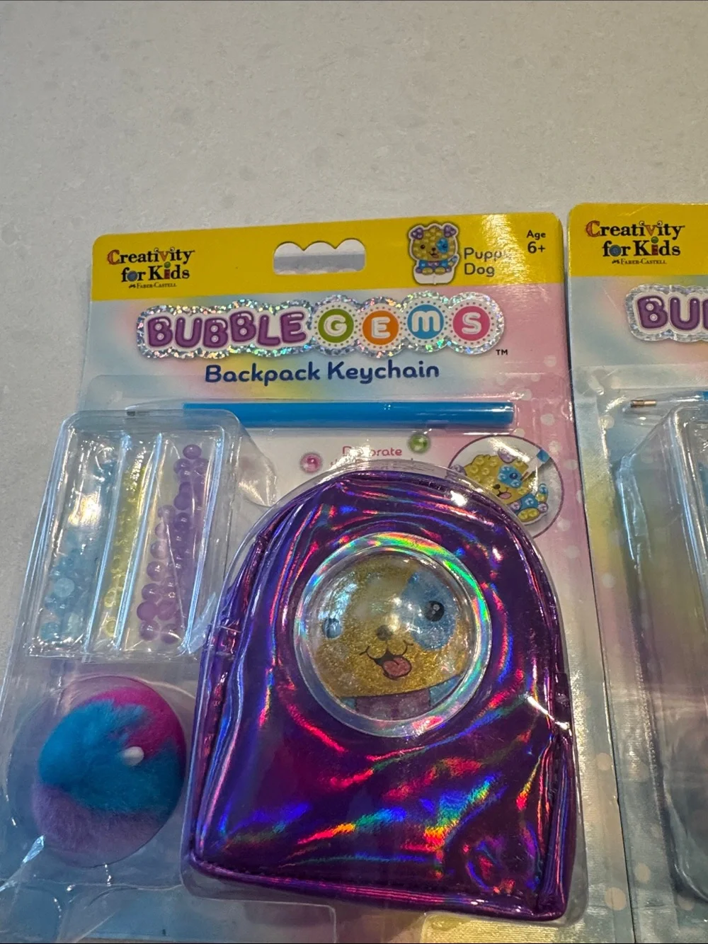 Bubble Gems Purple Backpack Keychain Craft Kit -